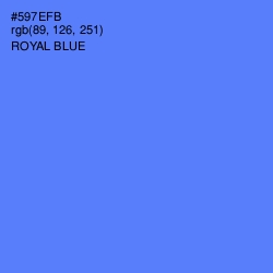 #597EFB - Royal Blue Color Image