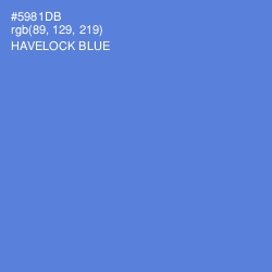 #5981DB - Havelock Blue Color Image