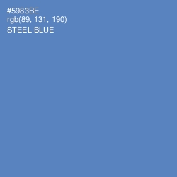 #5983BE - Steel Blue Color Image