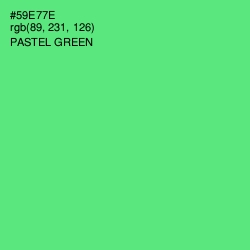 #59E77E - Pastel Green Color Image