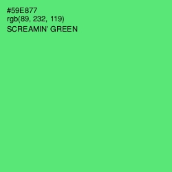 #59E877 - Screamin' Green Color Image