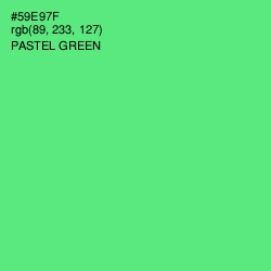 #59E97F - Pastel Green Color Image