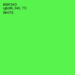 #59F34D - Screamin' Green Color Image