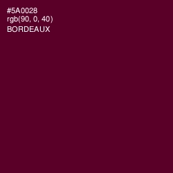 #5A0028 - Bordeaux Color Image