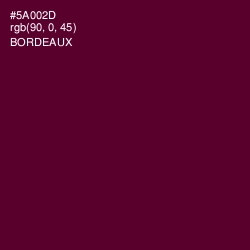 #5A002D - Bordeaux Color Image