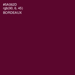 #5A062D - Bordeaux Color Image