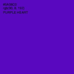 #5A08C0 - Purple Heart Color Image