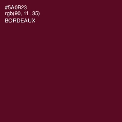 #5A0B23 - Bordeaux Color Image