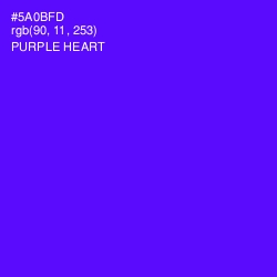 #5A0BFD - Purple Heart Color Image