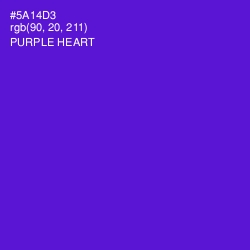 #5A14D3 - Purple Heart Color Image