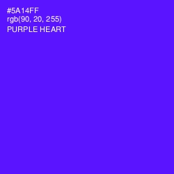 #5A14FF - Purple Heart Color Image