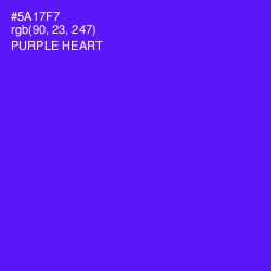 #5A17F7 - Purple Heart Color Image