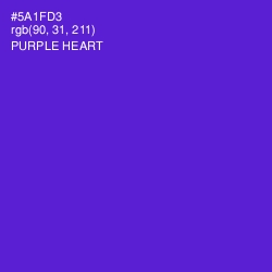 #5A1FD3 - Purple Heart Color Image