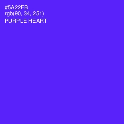 #5A22FB - Purple Heart Color Image