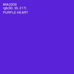 #5A23D9 - Purple Heart Color Image