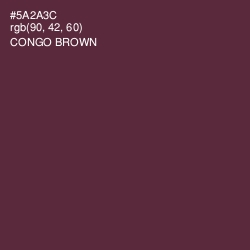 #5A2A3C - Congo Brown Color Image