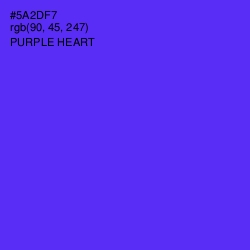 #5A2DF7 - Purple Heart Color Image