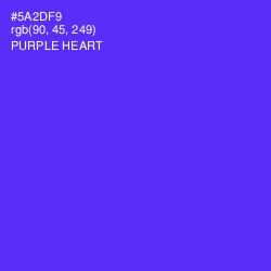 #5A2DF9 - Purple Heart Color Image