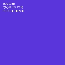 #5A35DB - Purple Heart Color Image