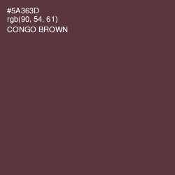 #5A363D - Congo Brown Color Image