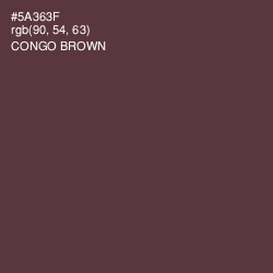 #5A363F - Congo Brown Color Image