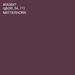 #5A3647 - Matterhorn Color Image