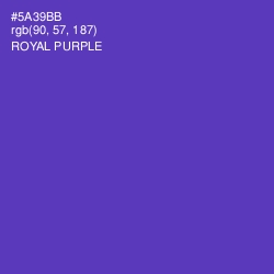 #5A39BB - Royal Purple Color Image
