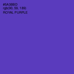 #5A3BBD - Royal Purple Color Image