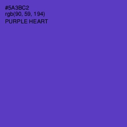 #5A3BC2 - Purple Heart Color Image