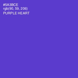 #5A3BCE - Purple Heart Color Image