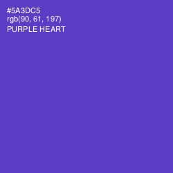 #5A3DC5 - Purple Heart Color Image