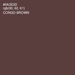 #5A3E3D - Congo Brown Color Image