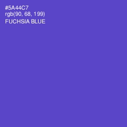 #5A44C7 - Fuchsia Blue Color Image