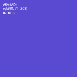 #5A4AD1 - Indigo Color Image