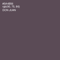 #5A4B56 - Don Juan Color Image