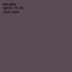 #5A4B56 - Don Juan Color Image