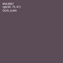 #5A4B57 - Don Juan Color Image