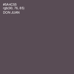 #5A4C55 - Don Juan Color Image