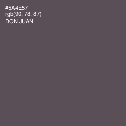 #5A4E57 - Don Juan Color Image