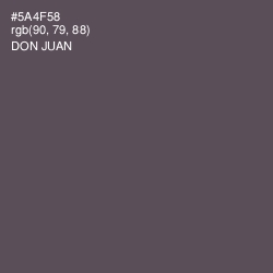 #5A4F58 - Don Juan Color Image