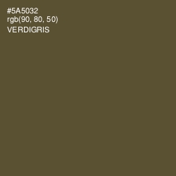 #5A5032 - Verdigris Color Image