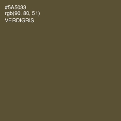 #5A5033 - Verdigris Color Image