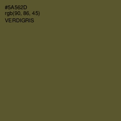 #5A562D - Verdigris Color Image