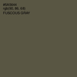 #5A5644 - Fuscous Gray Color Image