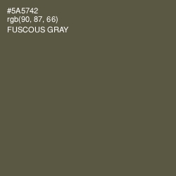 #5A5742 - Fuscous Gray Color Image
