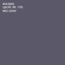 #5A5869 - Mid Gray Color Image