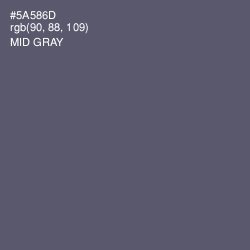 #5A586D - Mid Gray Color Image