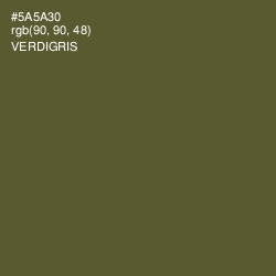 #5A5A30 - Verdigris Color Image