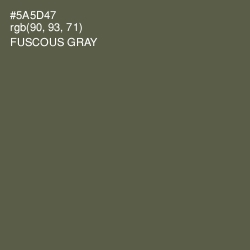 #5A5D47 - Fuscous Gray Color Image