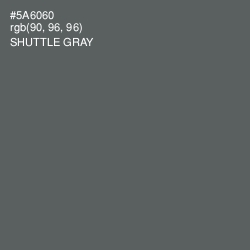 #5A6060 - Shuttle Gray Color Image